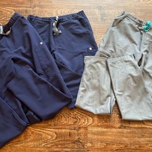 3 Medium Figs scrub bottoms